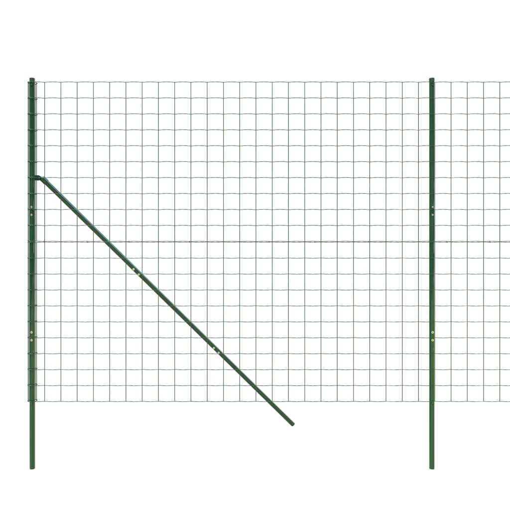 vidaXL trådhegn 2x10 m galvaniseret stål grøn