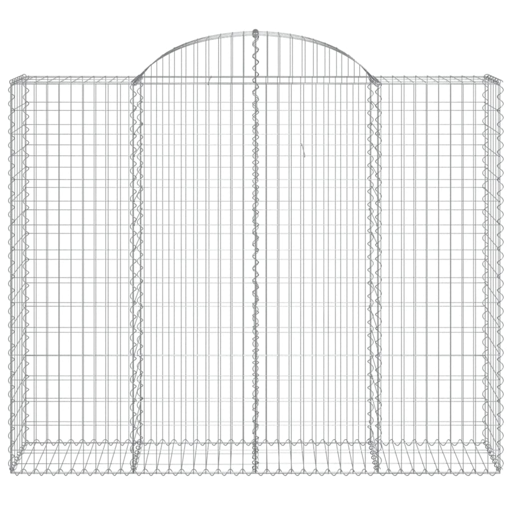 vidaXL buede gabionkurve 6 stk. 200x50x160/180 cm galvaniseret jern