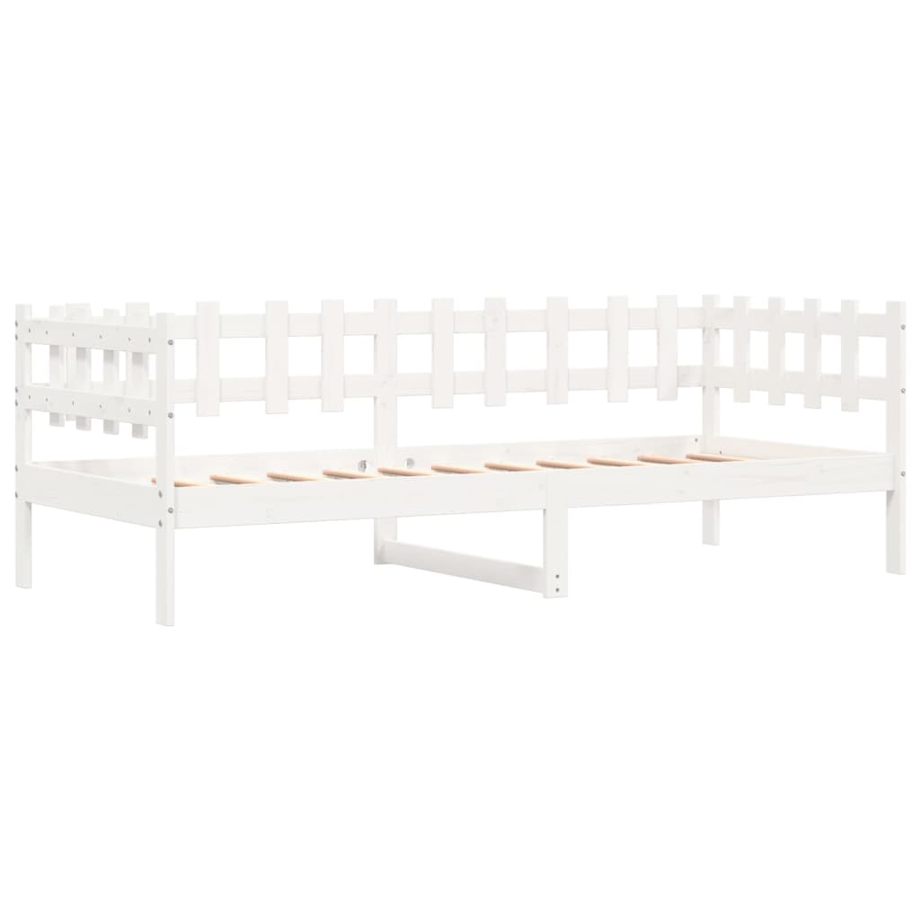 vidaXL daybed uden madras 90x190 cm massivt fyrretræ hvid