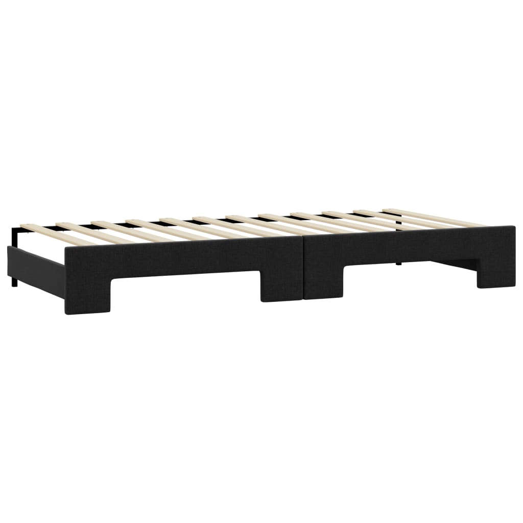 vidaXL daybed med udtræk 90x200 cm stof sort