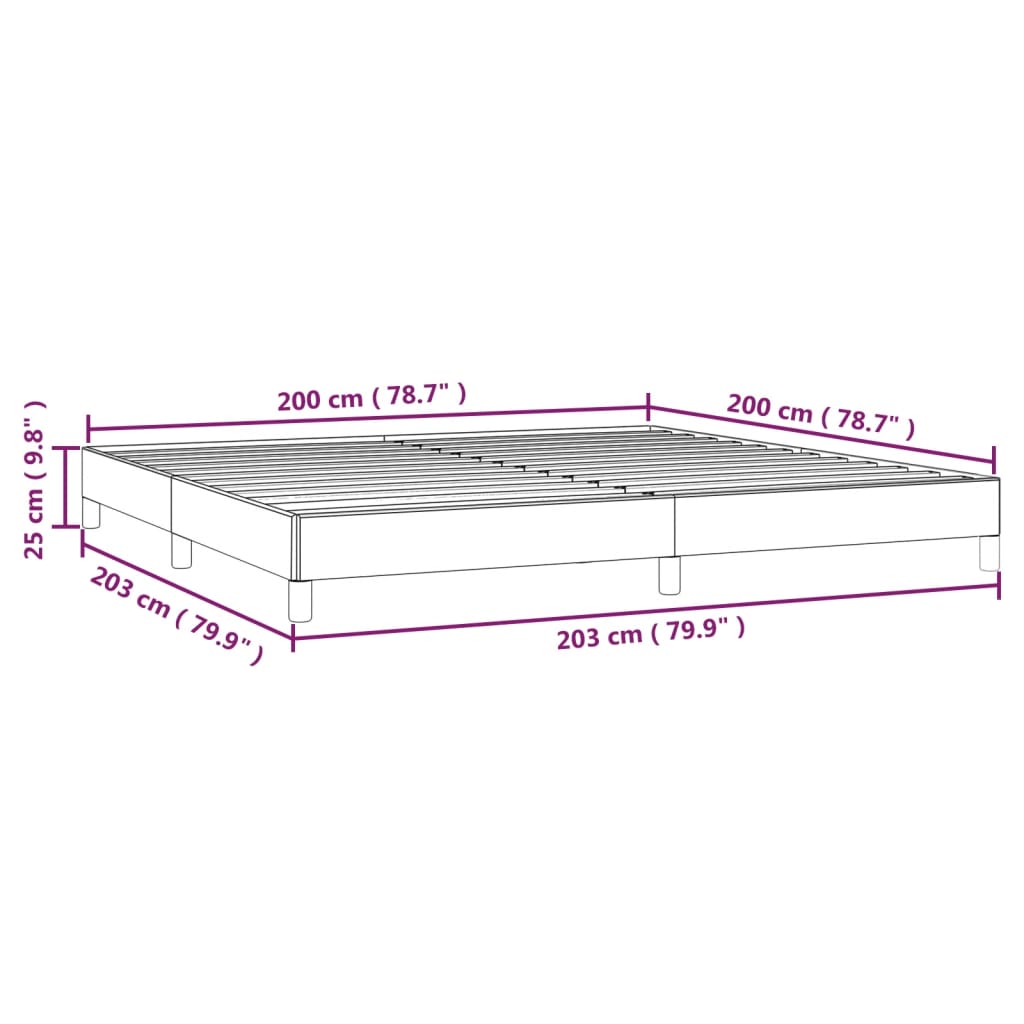 vidaXL sengeramme uden madras 200x200 cm stof lysegrå