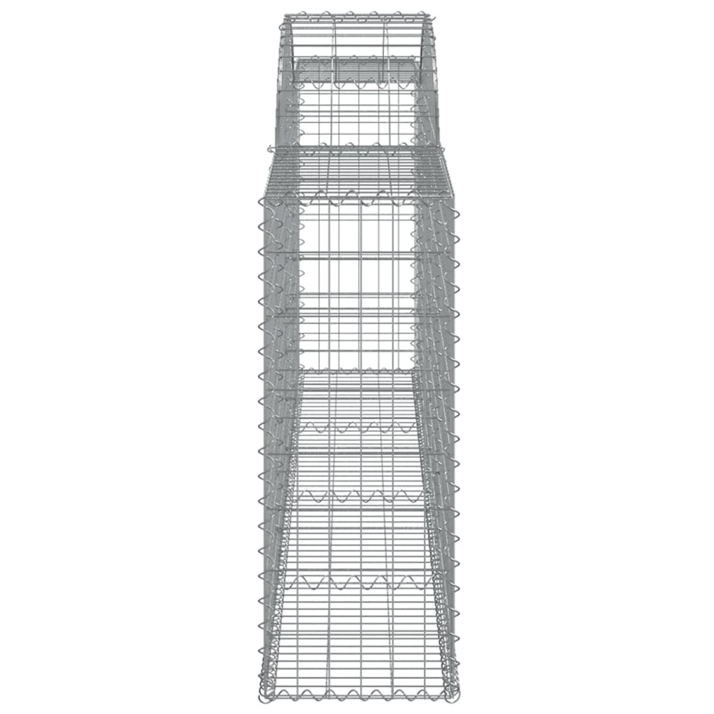 vidaXL buede gabionkurve 9 stk. 300x30x80/100 cm galvaniseret jern