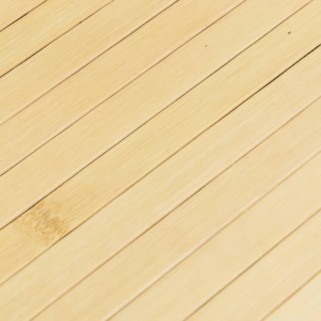vidaXL gulvtæppe 100x400 cm rektangulær bambus lys naturfarvet
