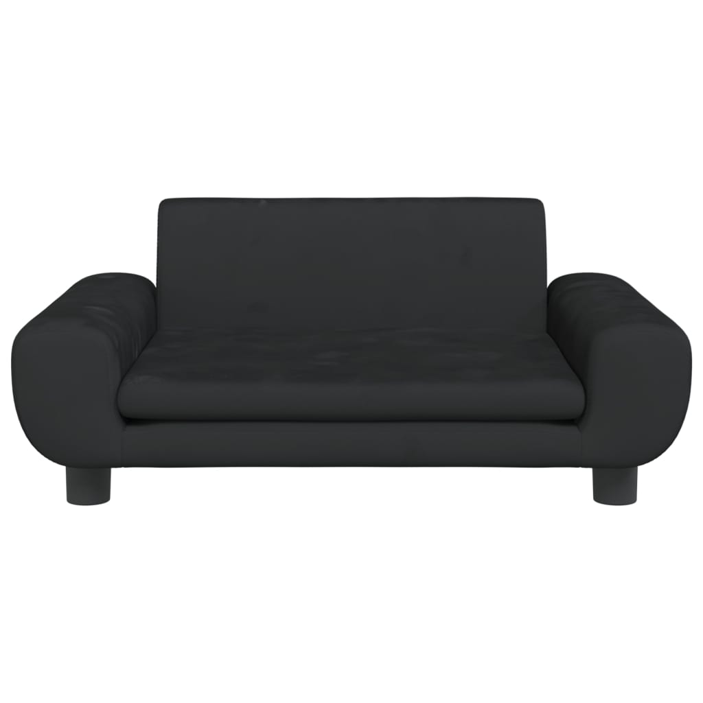 vidaXL sofa til børn 70x45x33 cm velour sort