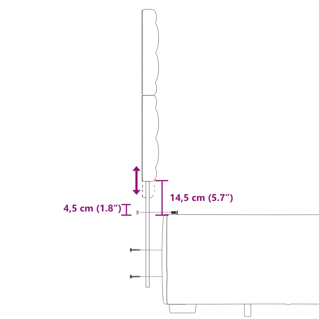 vidaXL kontinentalseng 120x200 cm fløjl mørkegrå