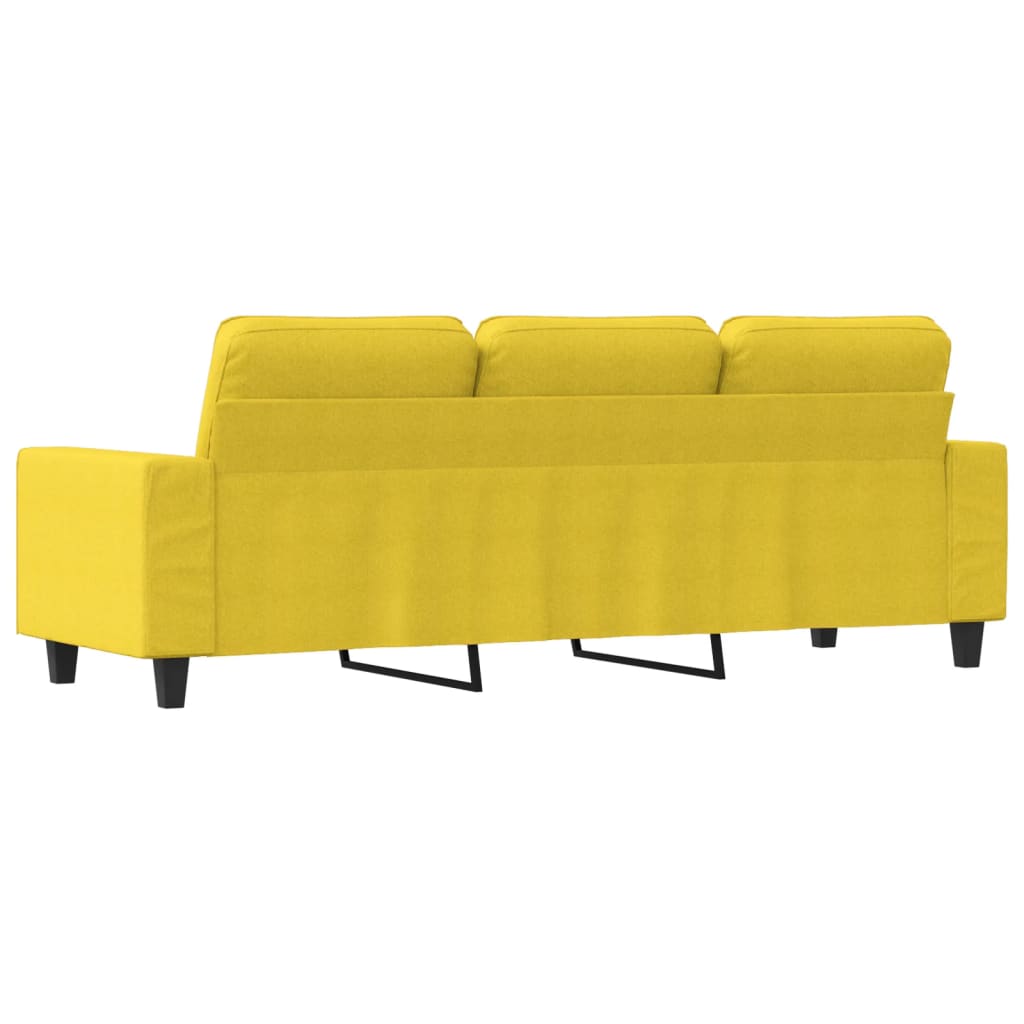 vidaXL 3-personers sofa 180 cm stof lysegul