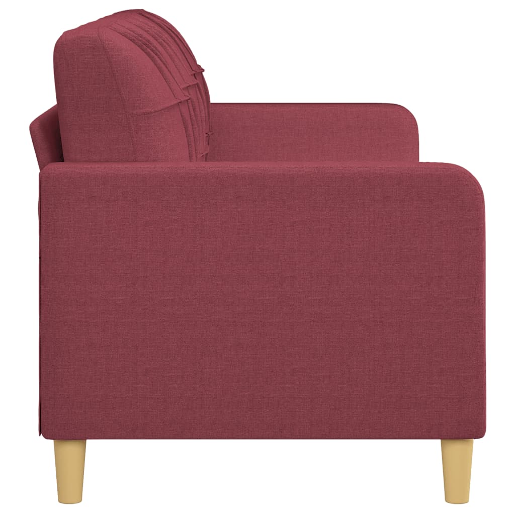 vidaXL 3-personers sofa 180 cm stof vinrød