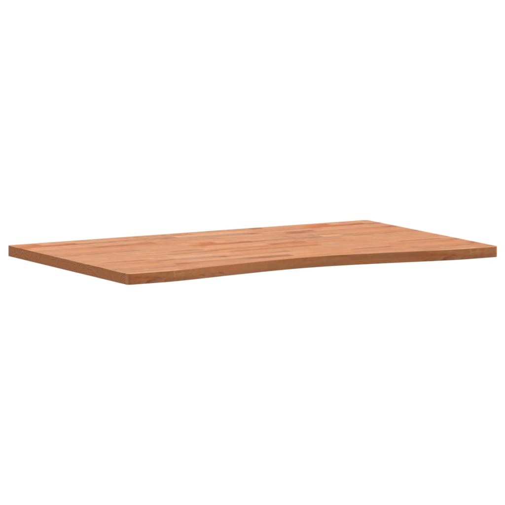 vidaXL skrivebordsplade 100x(55-60)x2,5 cm massivt bøgetræ