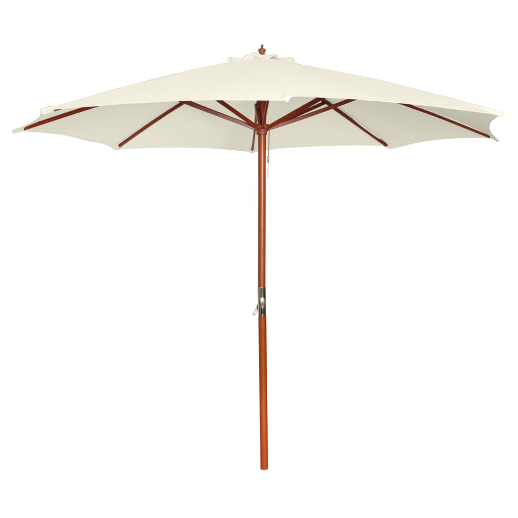 vidaXL parasol 300x258 cm sandhvid