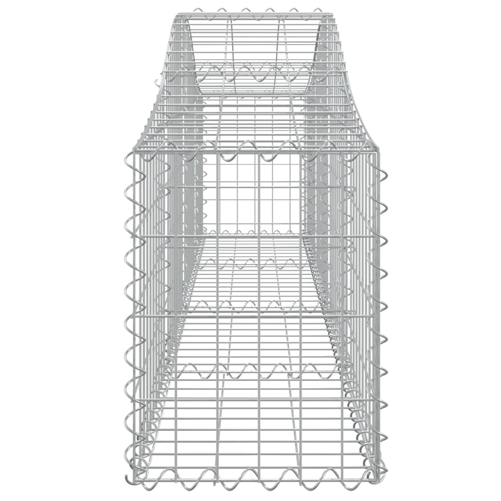 vidaXL buede gabionkurve 10 stk. 200x30x40/60 cm galvaniseret jern