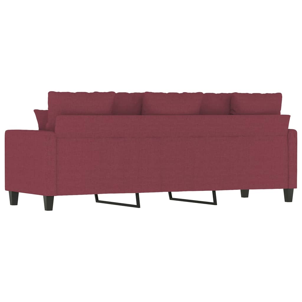 vidaXL 3-personers sofa 180 cm stof vinrød