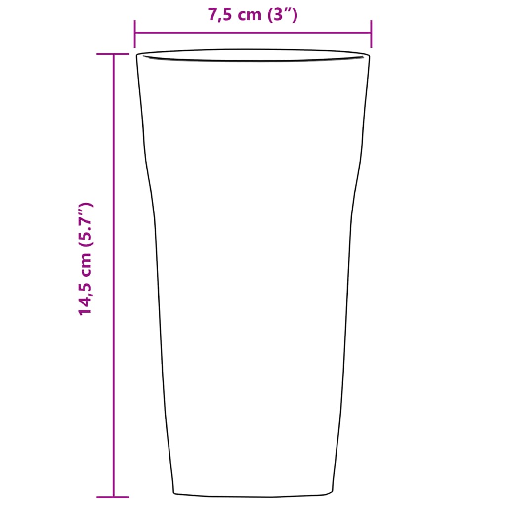 vidaXL ølglas 6 stk. 310 ml