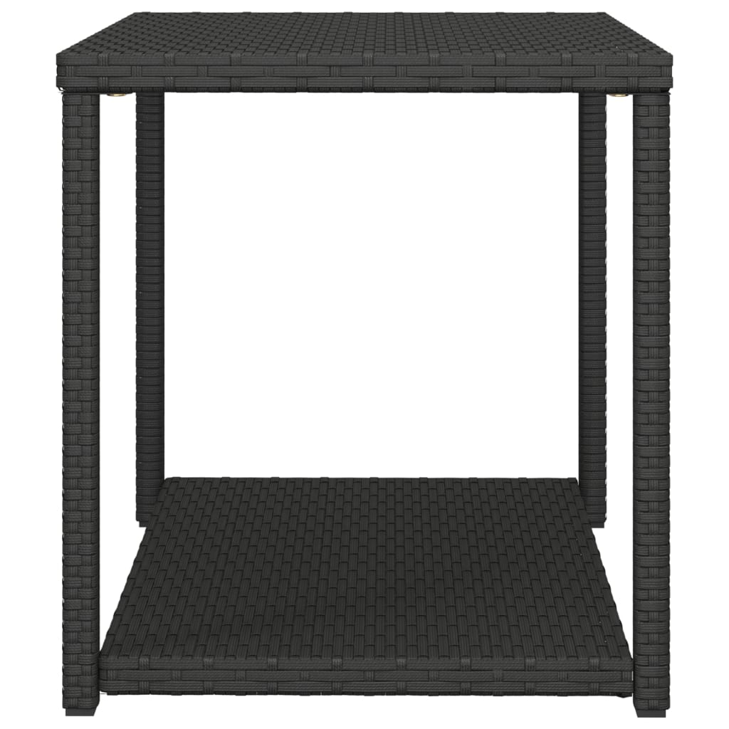 vidaXL sidebord 55x45x49 cm polyrattan sort