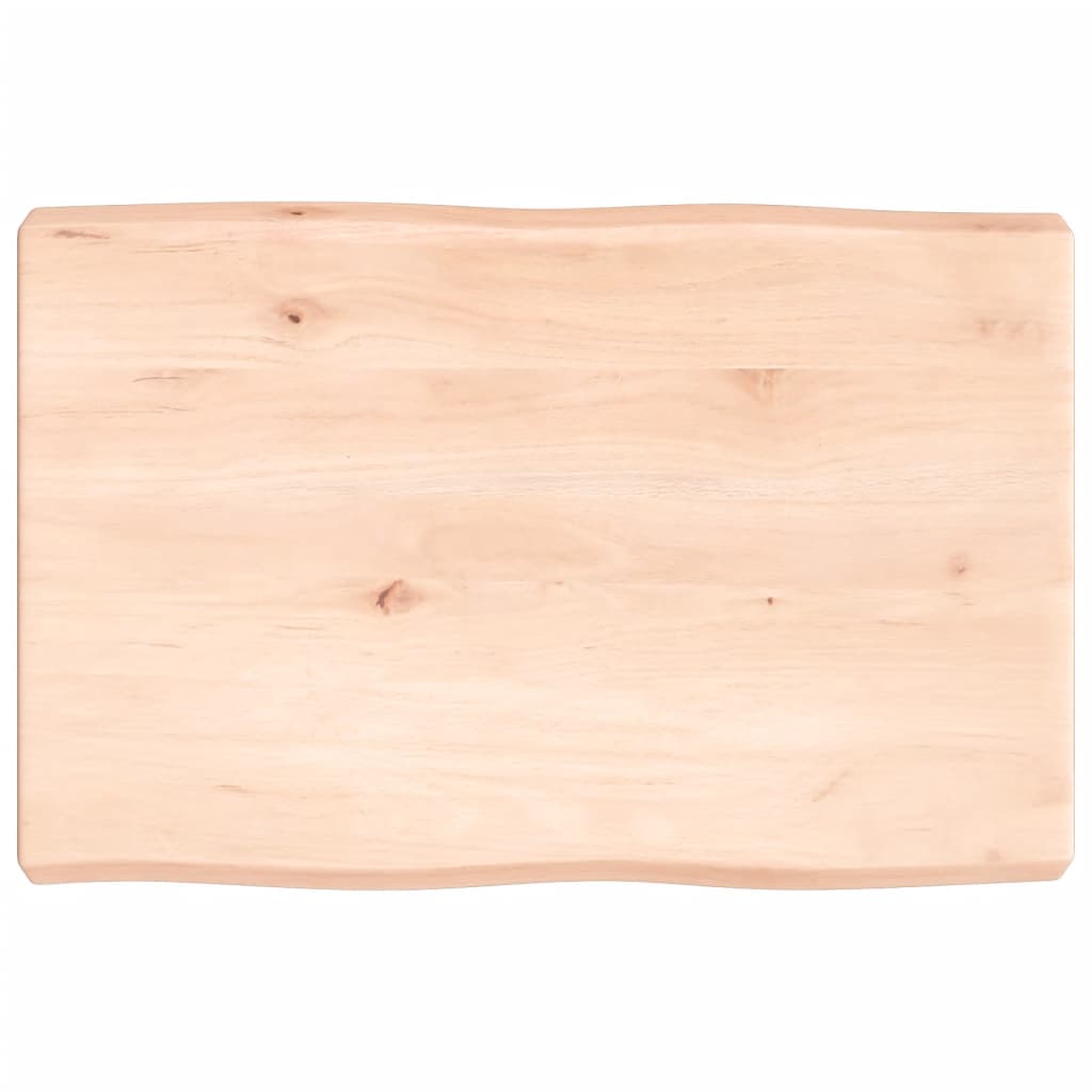 vidaXL bordplade 60x40x(2-6)cm naturlig kant ubehandlet massivt træ