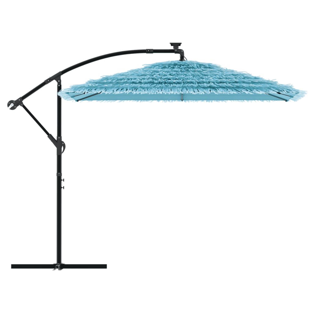 vidaXL haveparasol med stålstang 246x246x230 cm blå