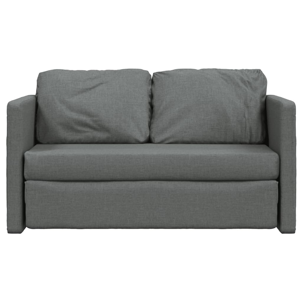 vidaXL 2-i-1 sovesofa 112x174x55 cm stof mørkegrå