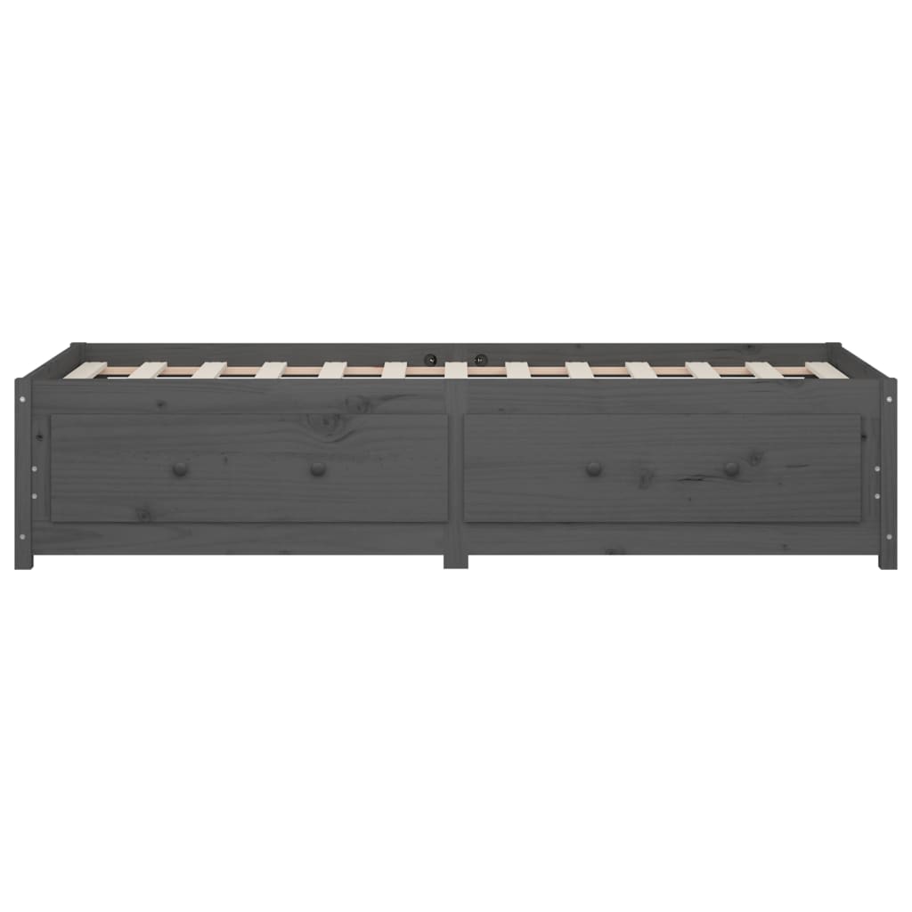 vidaXL daybed 90x190 cm Single massivt fyrretræ grå