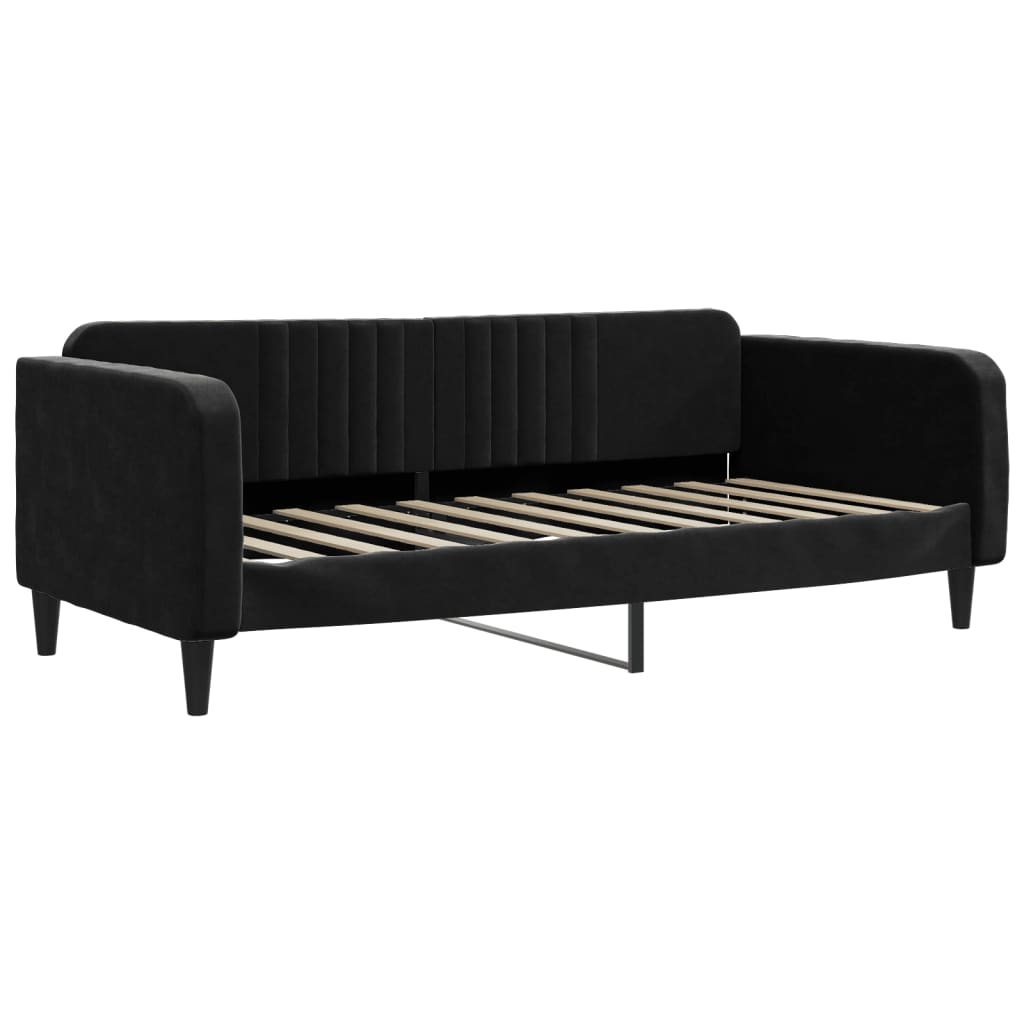 vidaXL daybed med madras 90x190 cm velour sort