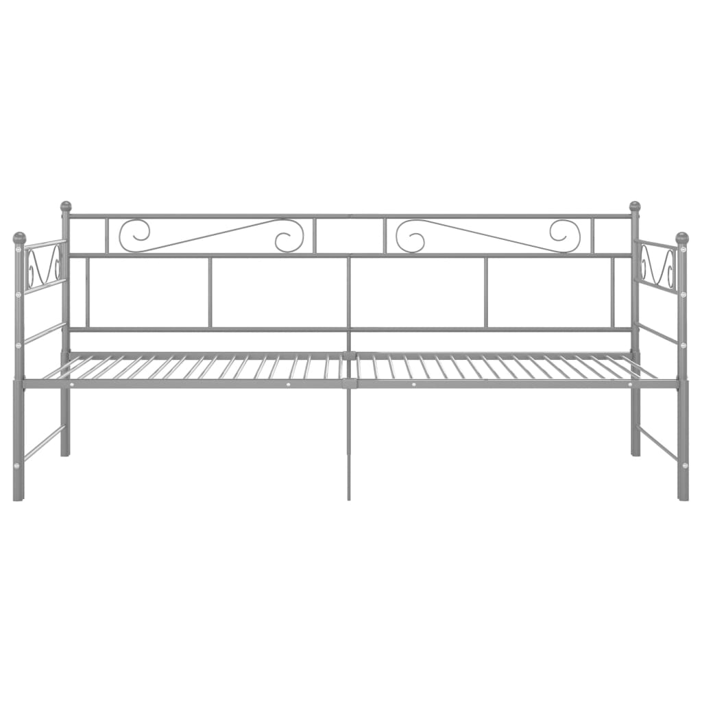 vidaXL sengestel til udtræksseng 90x200 cm metal grå