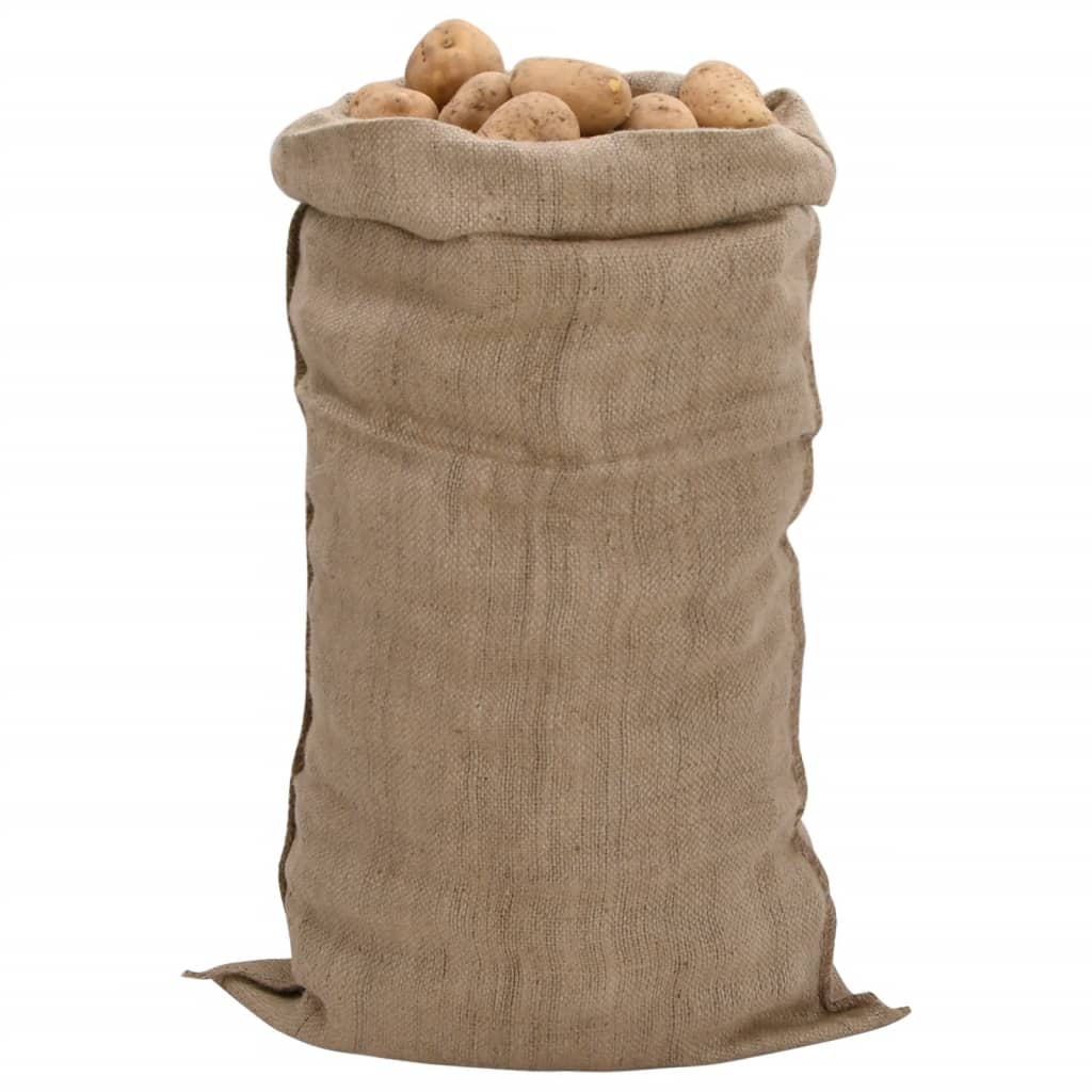 vidaXL jutesække 10 stk. 65x135 cm 100 % jute 340 g/m2