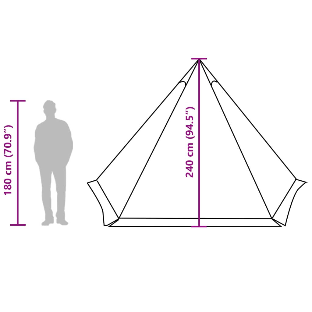 vidaXL 6-personers campingtelt vandtæt grå