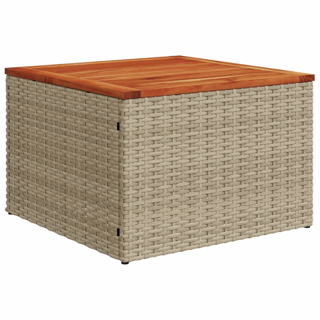 vidaXL havesofasæt 6 dele med hynder polyrattan beige