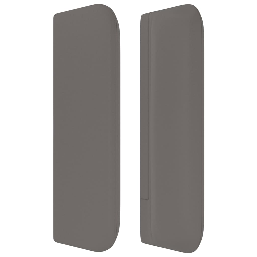 vidaXL sengegavl med kanter 103x16x78/88 cm kunstlæder grå