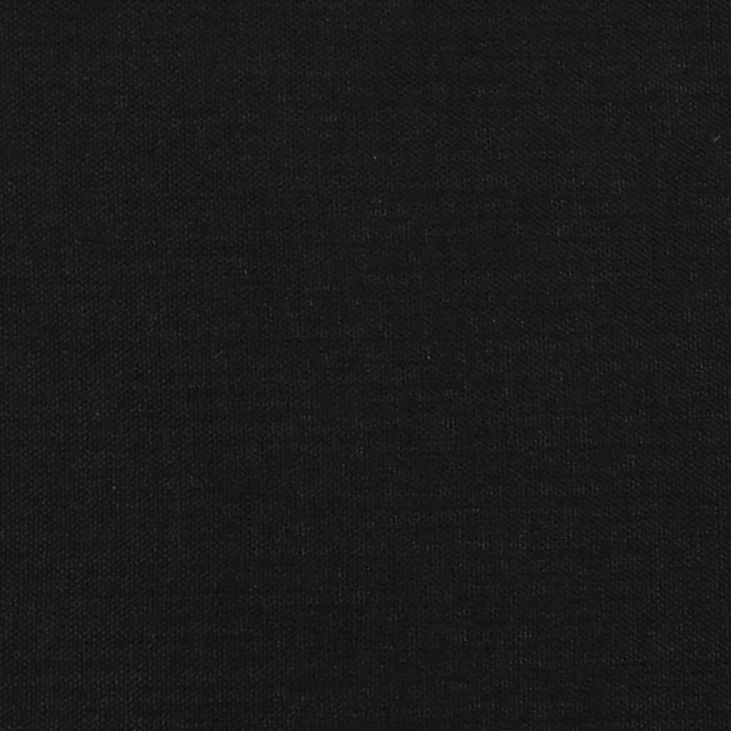 vidaXL sengegavl med kanter 203x23x78/88 cm stof sort