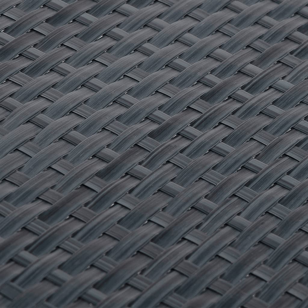 vidaXL altanafskærmning 1000x80 cm polyrattan antracitgrå