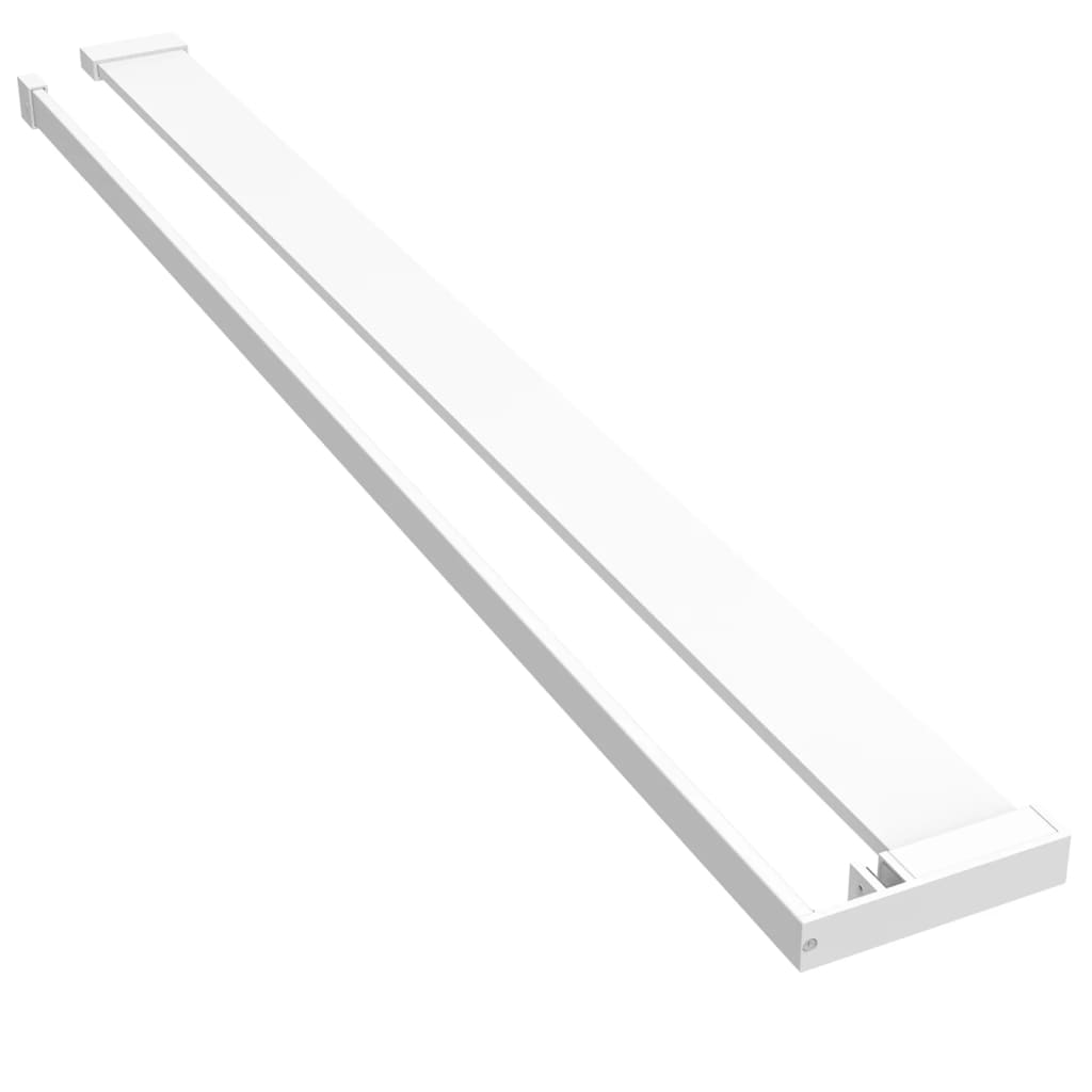 vidaXL brusehylde til brusevæg 115 cm aluminium hvid