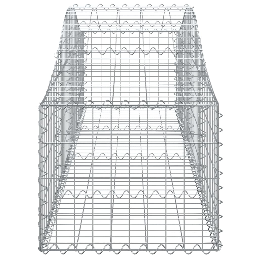 vidaXL buede gabionkurve 4 stk. 200x50x40/60 cm galvaniseret jern