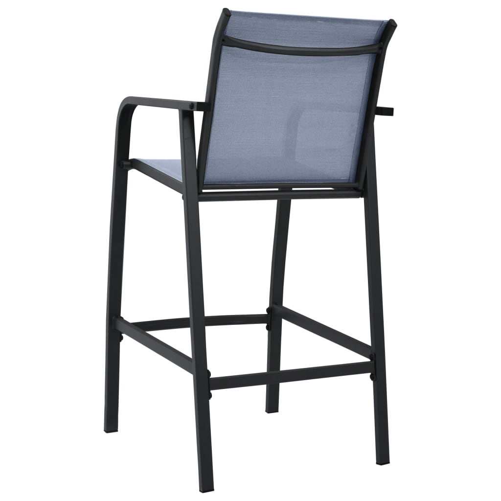 vidaXL barstole til haven 4 stk. textilene grå
