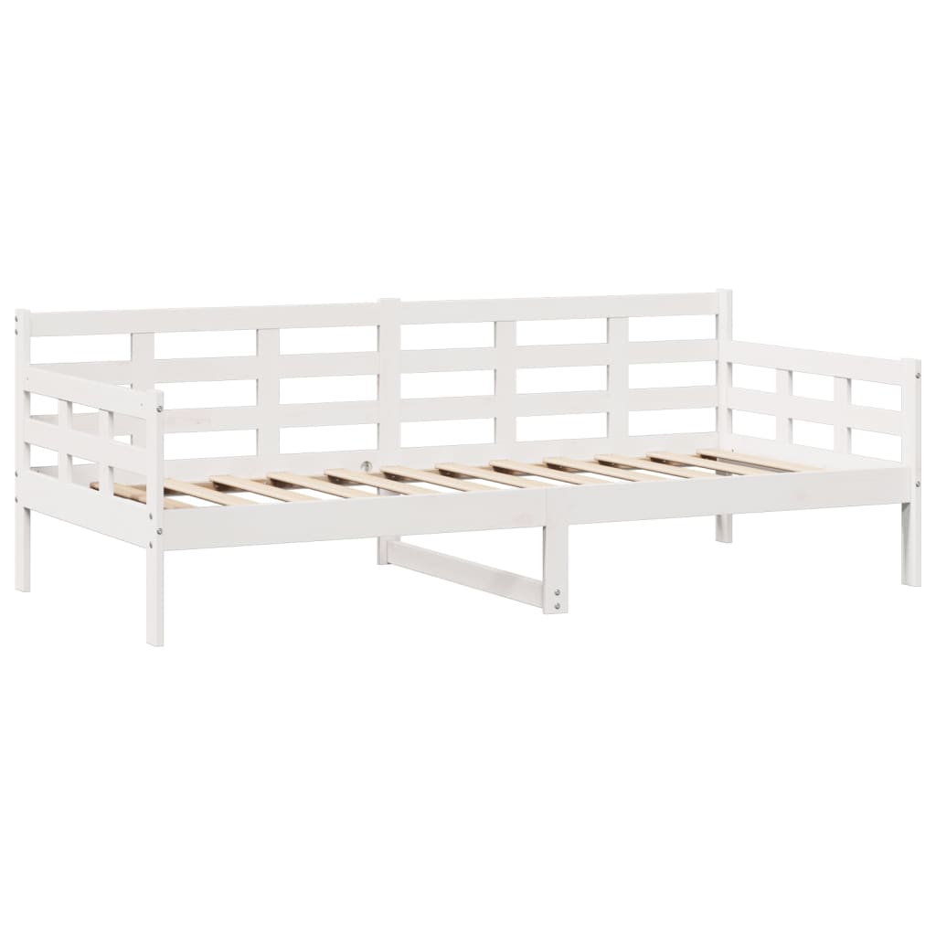 vidaXL daybed med skuffer 80x200 cm massivt fyrretræ hvid