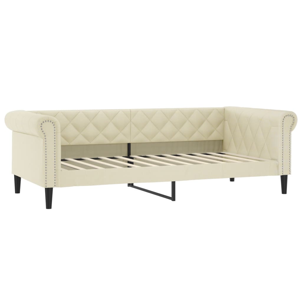 vidaXL daybed 100x200 cm kunstlæder cremefarvet