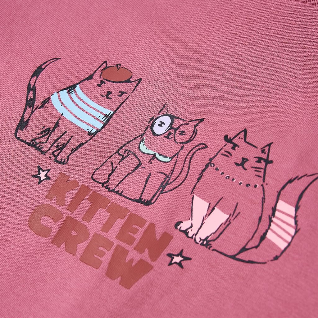 Langærmet T-shirt til børn str. 92 cm pink