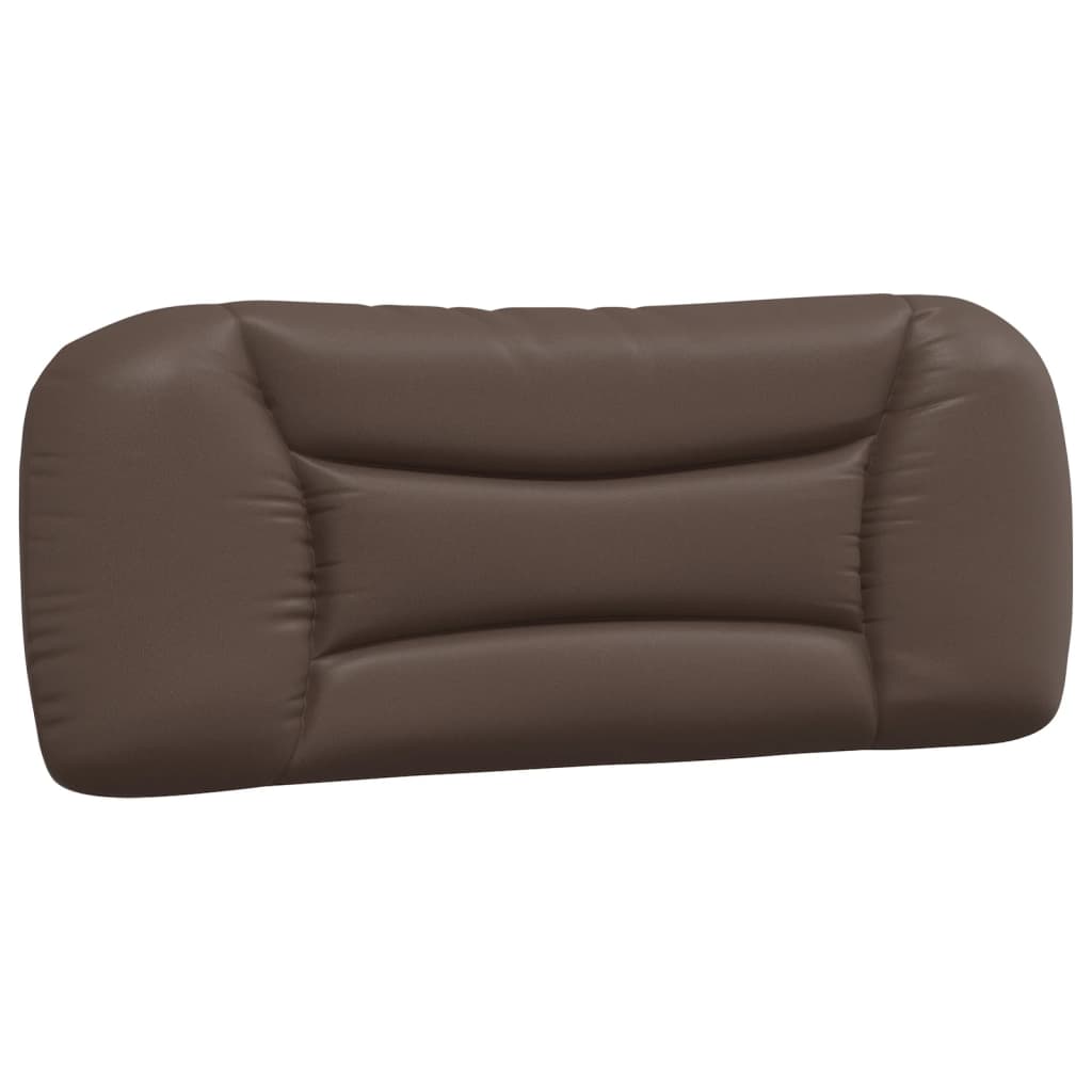 vidaXL seng med madras 100x200 cm kunstlæder brun