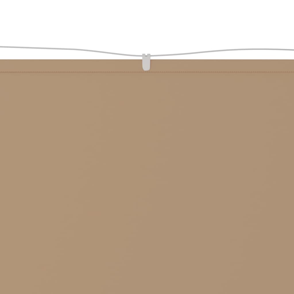 vidaXL lodret markise 100x600 cm oxfordstof gråbrun