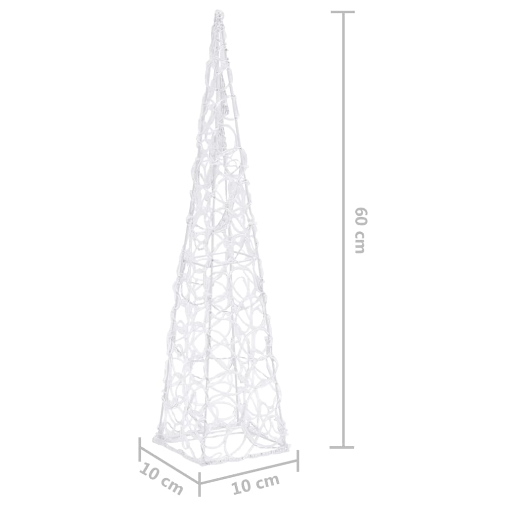 vidaXL dekorativ LED-lyskegle 60 cm akryl blå