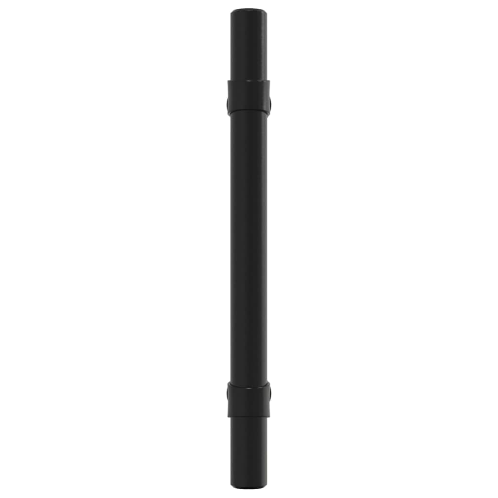 vidaXL skabshåndtag 10 stk. 96 mm rustfrit stål sort