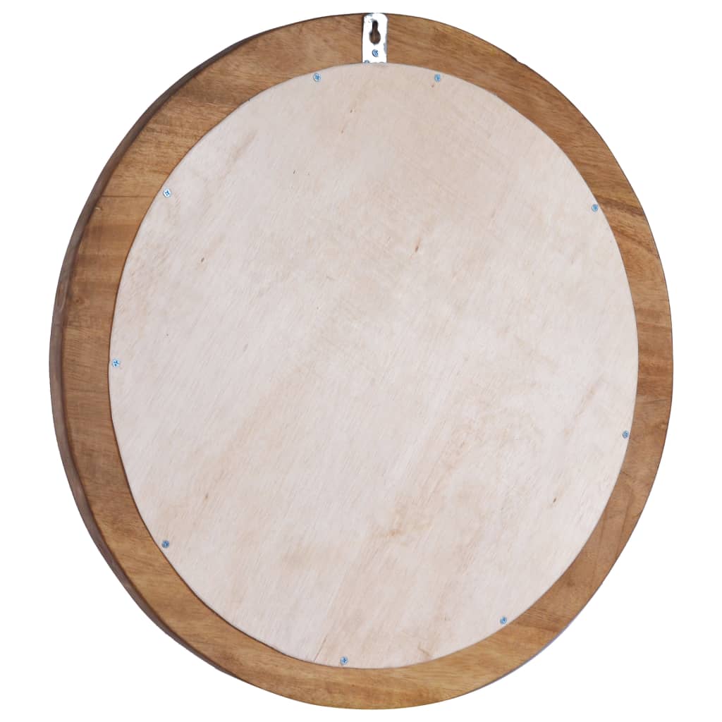 vidaXL vægspejl 60 cm teak rund