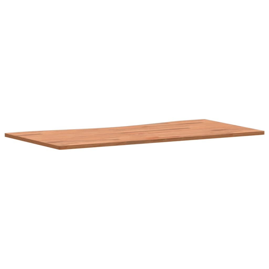 vidaXL skrivebordsplade 100x(45-50)x1,5 cm massivt bøgetræ