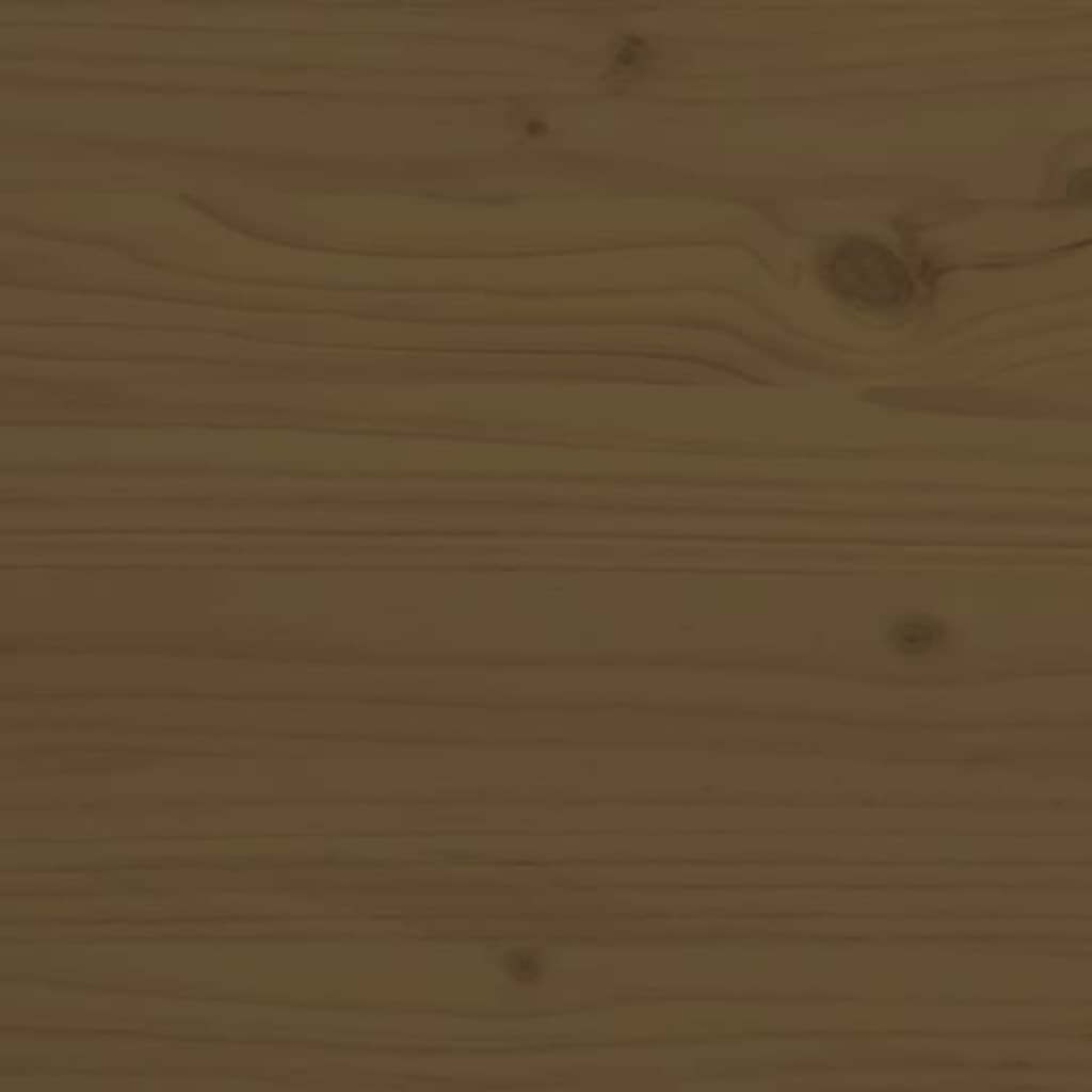 vidaXL sengebord 40x34x55 cm massivt fyrretræ gyldenbrun