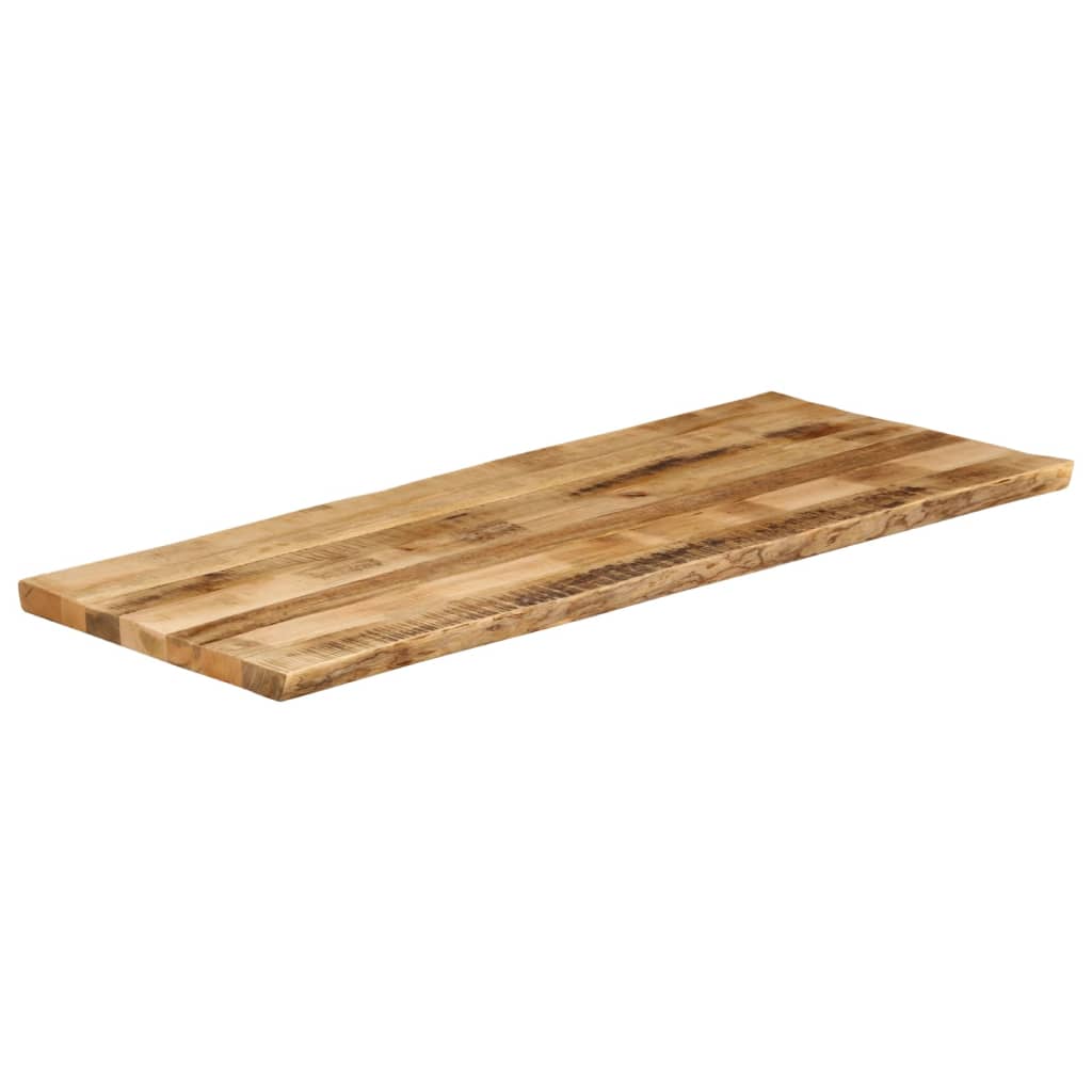 vidaXL bordplade 140x60x3,8 cm naturlig kant massivt ru mangotræ