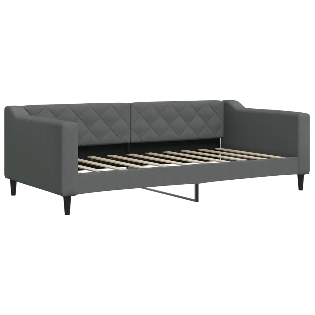 vidaXL daybed med udtræk 90x190 cm stof mørkegrå