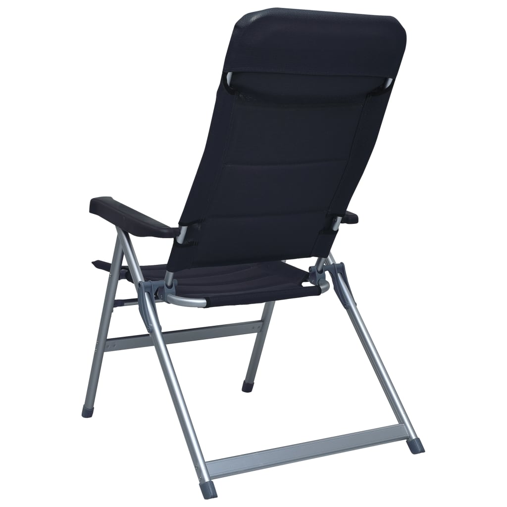 vidaXL lænestole til haven 2 stk. aluminium sort