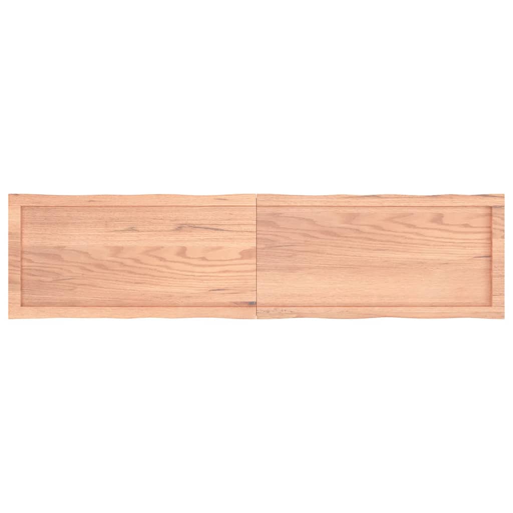 vidaXL bordplade 160x40x(2-4) cm naturlig kant behandlet træ lysebrun