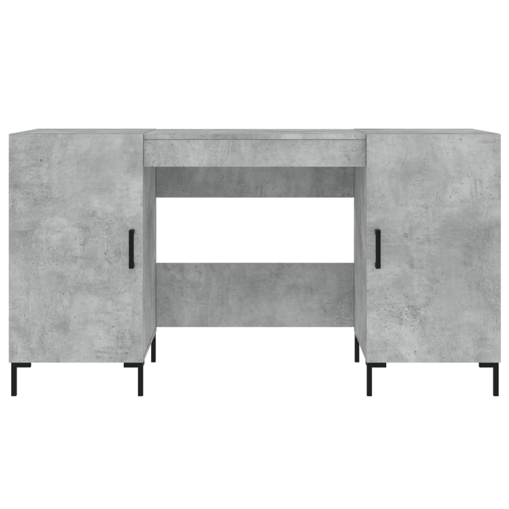 vidaXL skrivebord 140x50x75 cm konstrueret træ betongrå