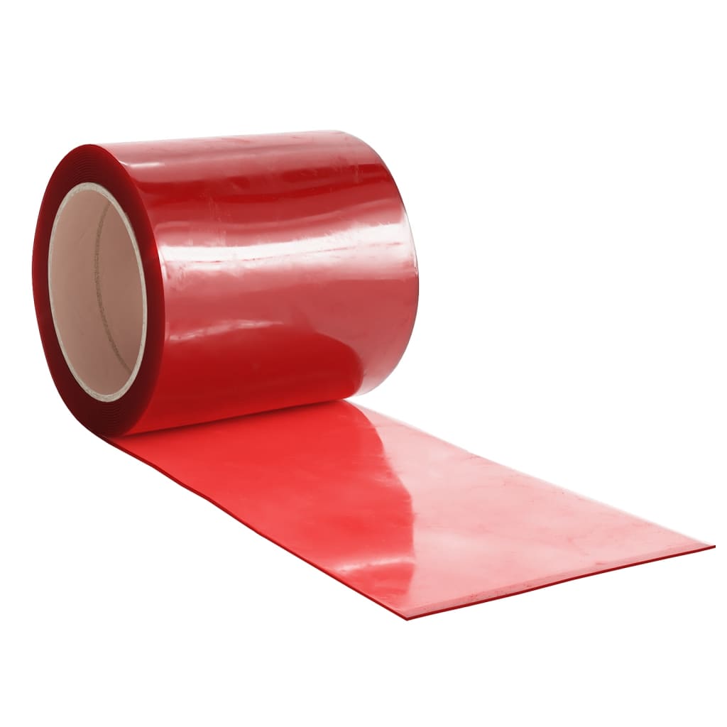 vidaXL bændelgardin 200 mm x 1,6 mm 10 m PVC rød