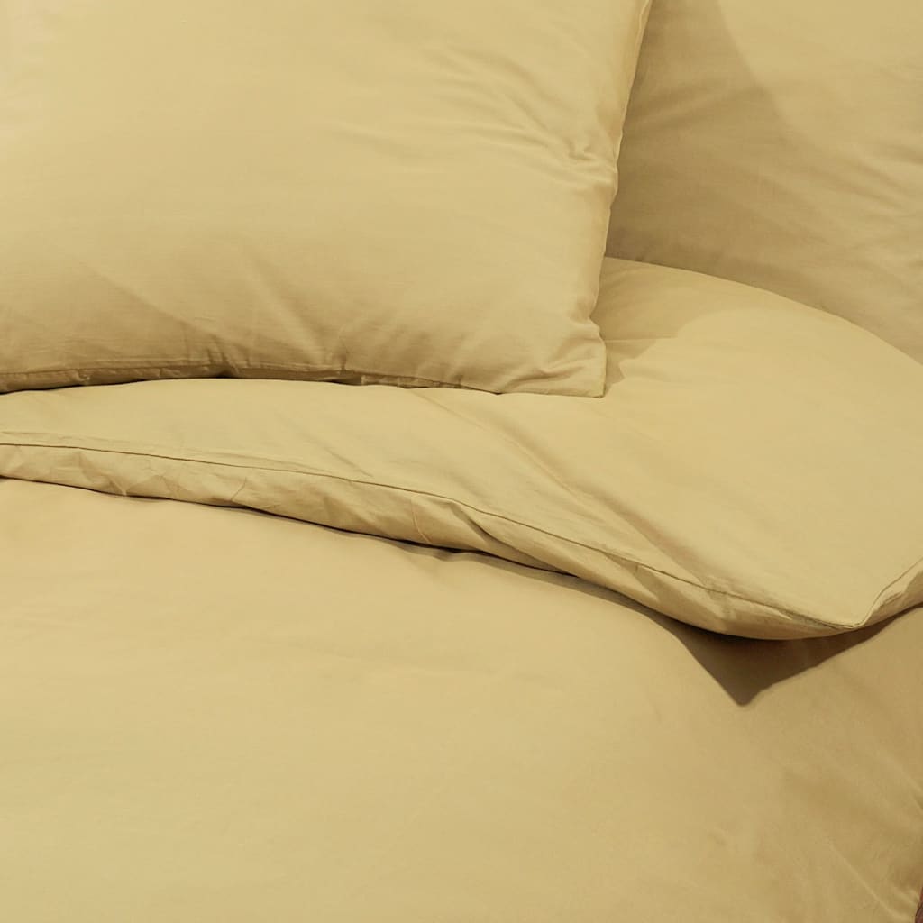 vidaXL sengetøj 135x200 cm let mikrofiberstof gråbrun