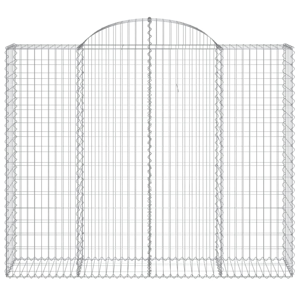 vidaXL buede gabionkurve 20 stk. 200x50x160/180 cm galvaniseret jern